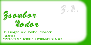 zsombor modor business card